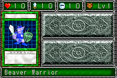 Beaver Warrior (ルイーズ) — level 1 Beast — 1 heart, attack 10, defence 10 — faces Sum Sum Sum Sum Atk2 Mov2