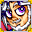 An old man with white hair and a bandana, one eye wide.