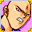 Bald, a glint on the forehead.