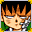 Spiky black hair, a bandage on one cheek.