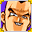 Bald, a big grin.