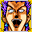 Purple hair, shouting.