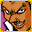 A grinning man.