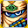 A turban bearing the eye of Wdjat, the face masked.